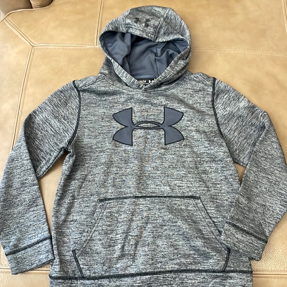 Youth Boy Under Armour Pullover Sweatshirt Hoodie Medium 10/12 EUC